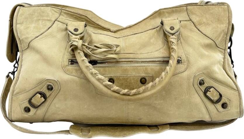 Balenciaga Vintage Pre-owned Shoulder Bags Beige Dames
