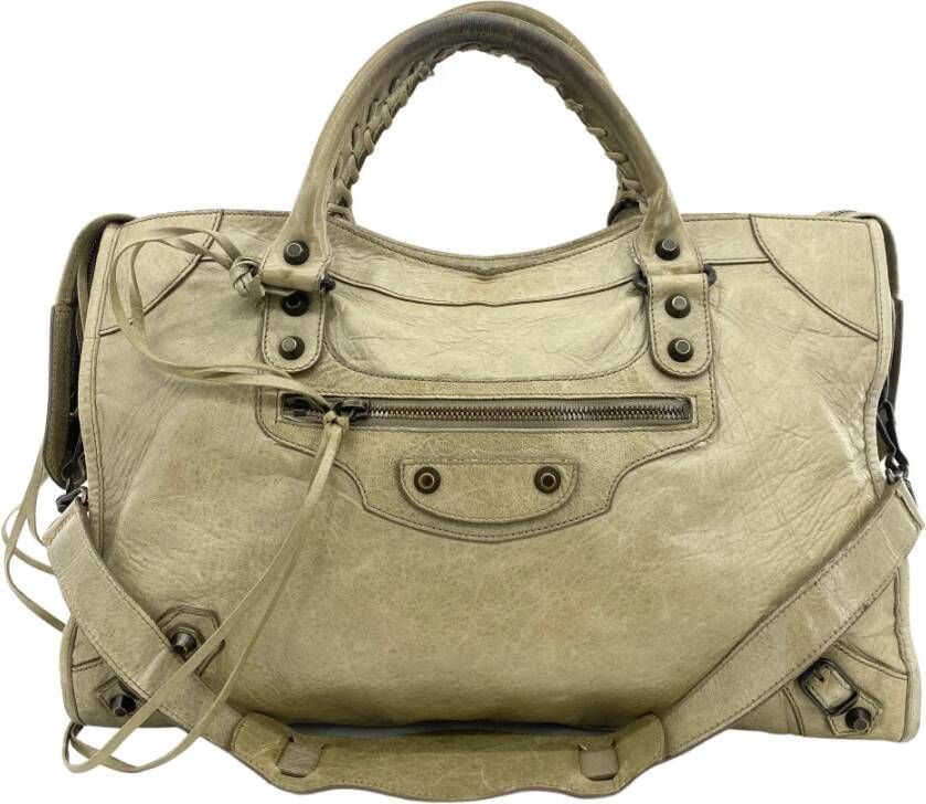 Balenciaga Vintage Pre-owned Shoulder Bags Beige Dames