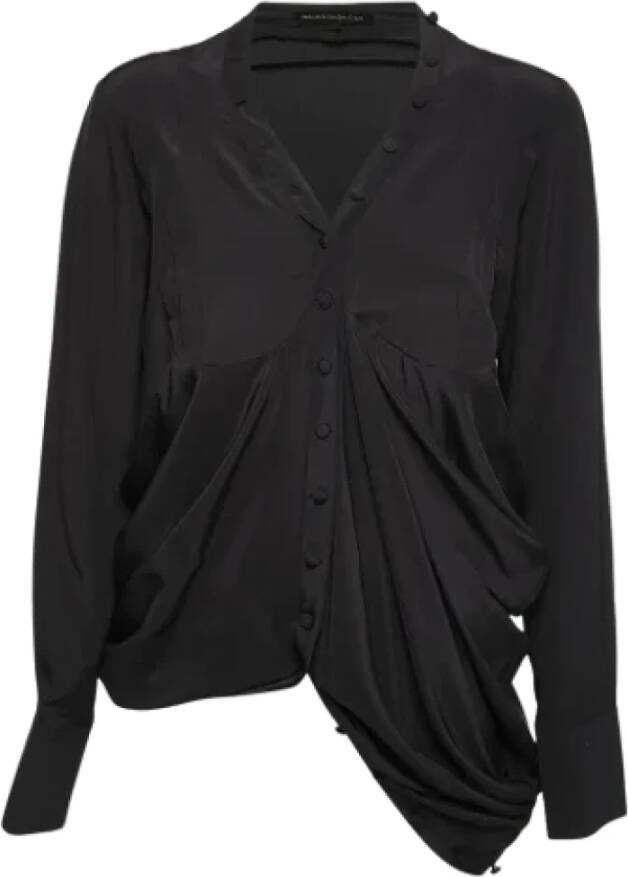 Balenciaga Vintage Pre-owned Silk tops Zwart Dames