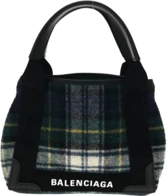 Balenciaga Vintage Pre-owned Wool balenciaga-bags Groen Dames