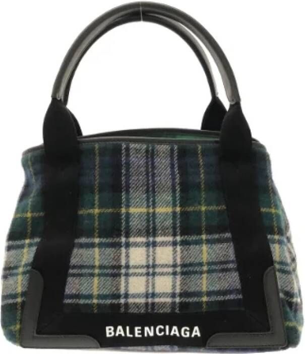 Balenciaga Vintage Pre-owned Wool balenciaga-bags Groen Dames