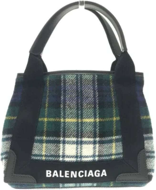 Balenciaga Vintage Pre-owned Wool balenciaga-bags Groen Dames