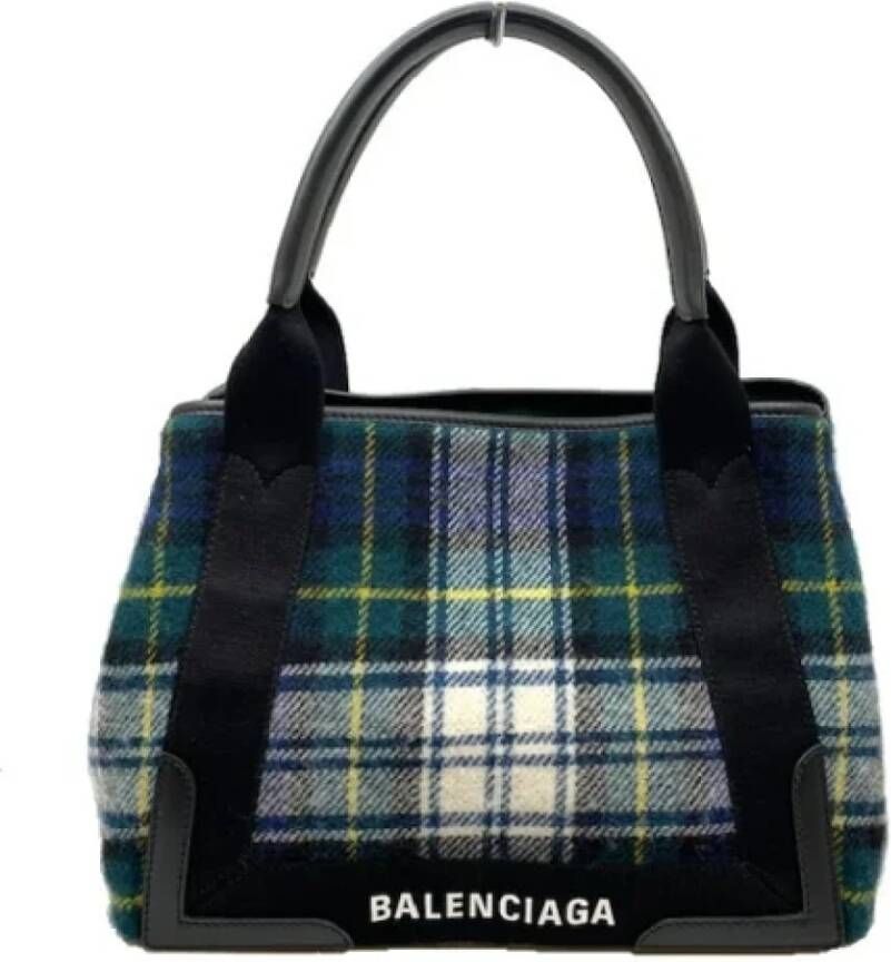 Balenciaga Vintage Pre-owned Wool balenciaga-bags Groen Dames