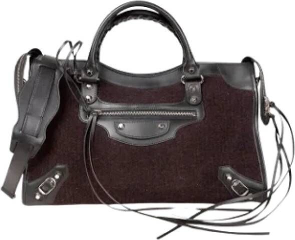 Balenciaga Vintage Pre-owned Wool balenciaga-bags Paars Dames