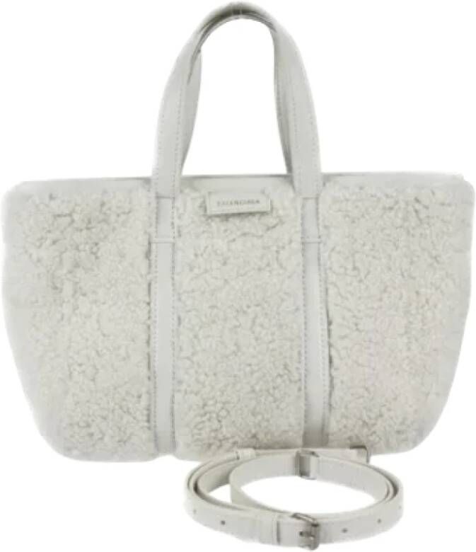 Balenciaga Vintage Pre-owned Wool balenciaga-bags White Dames