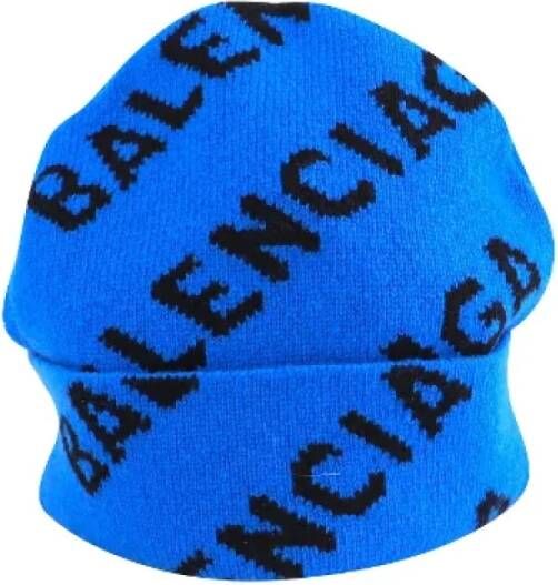 Balenciaga Vintage Pre-owned Wool hats Blauw Dames