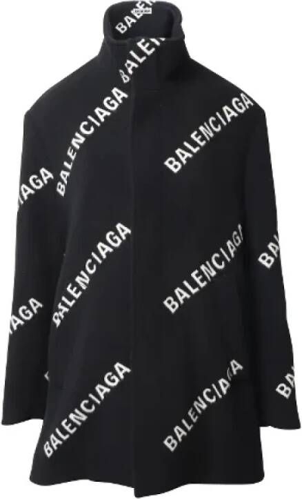 Balenciaga Vintage Pre-owned Wool outerwear Zwart Dames