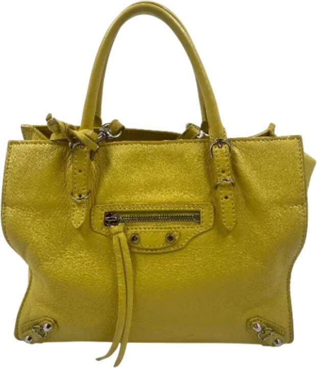 Balenciaga Vintage Tweedehands draagtas Geel Dames