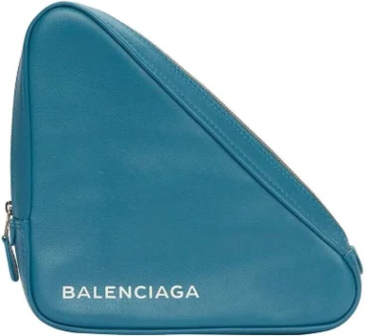 Balenciaga Vintage Tweedehands koppeling Blauw Dames