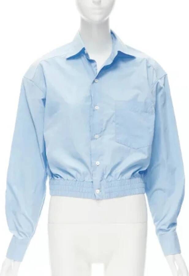 Balenciaga Vintage Tweedehands overhemd en blouse Blauw Dames