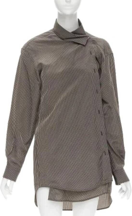 Balenciaga Vintage Tweedehands overhemd en blouse Bruin Dames
