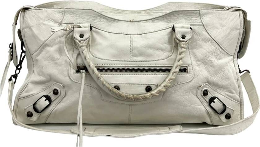 Balenciaga Vintage Tweedehands schoudertas Wit Dames