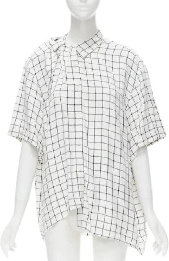 Balenciaga Vintage Tweedehands top White Dames