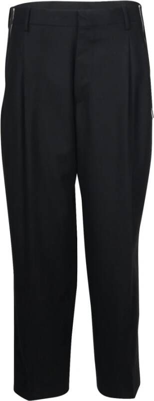 Balenciaga Vintage Voldoende broek met zijkantdetails aan de zijkant Zwart Dames