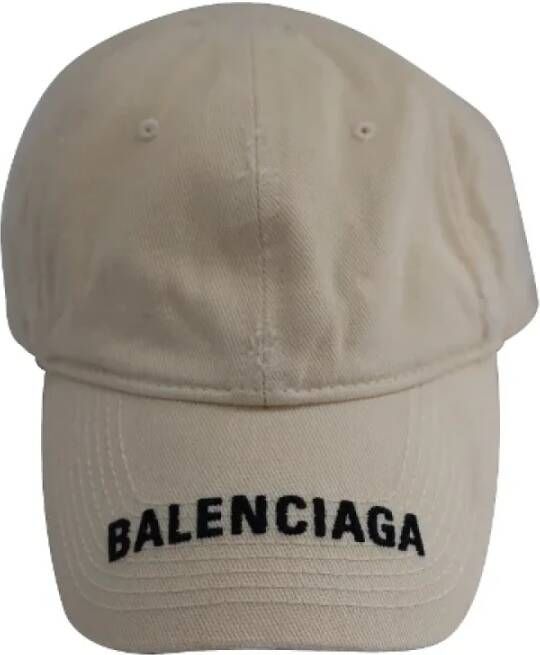Balenciaga Vintage Voldoende katoenen hoeden Beige Dames