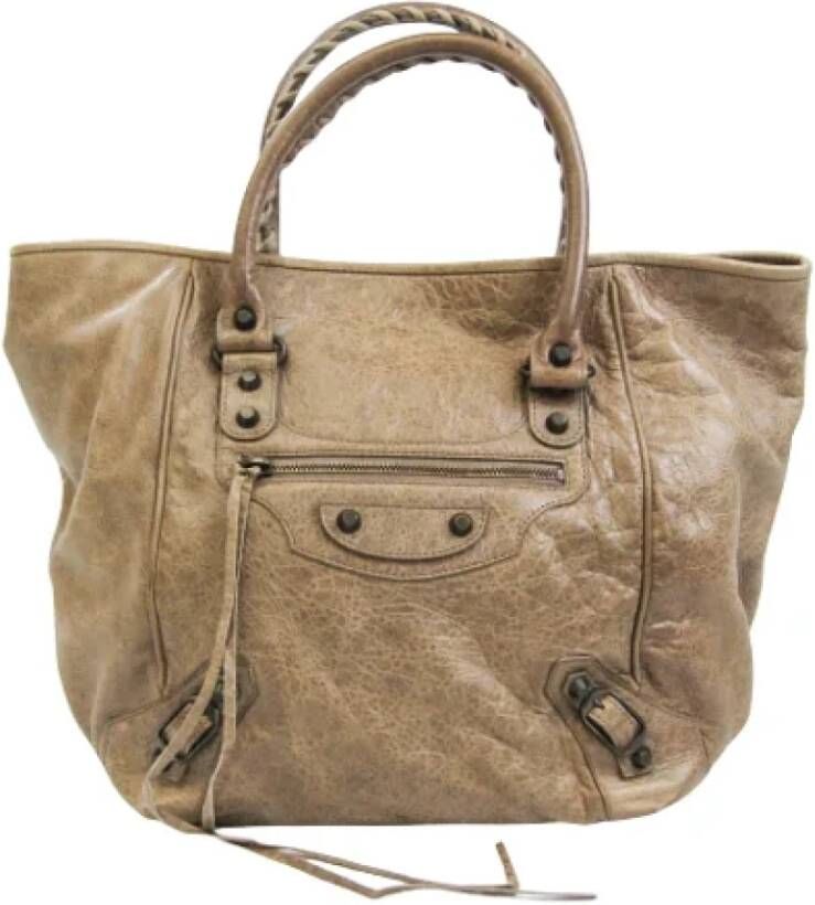 Balenciaga Vintage Voldoende lederen Balenciaga-bags Beige Dames