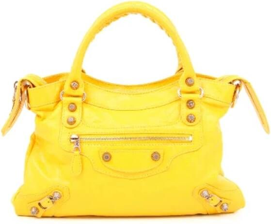 Balenciaga Vintage Voldoende lederen Balenciaga-bags Geel Dames