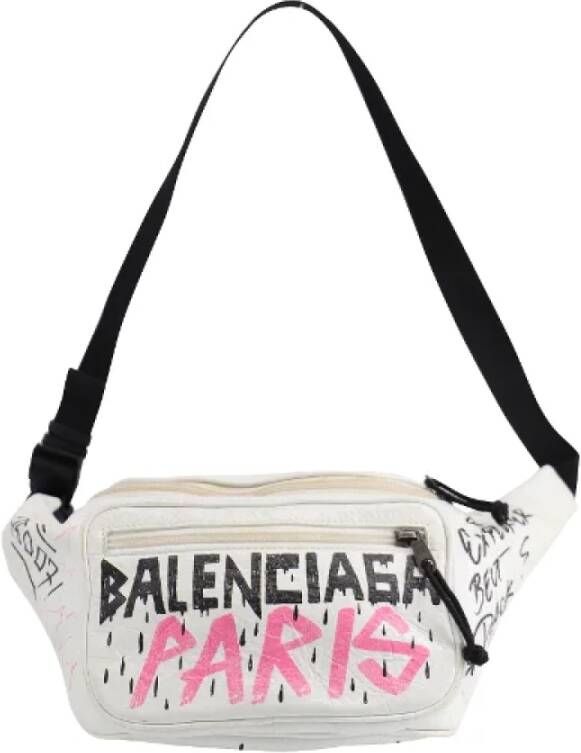 Balenciaga Vintage Voldoende lederen crossbody-bags Wit Dames