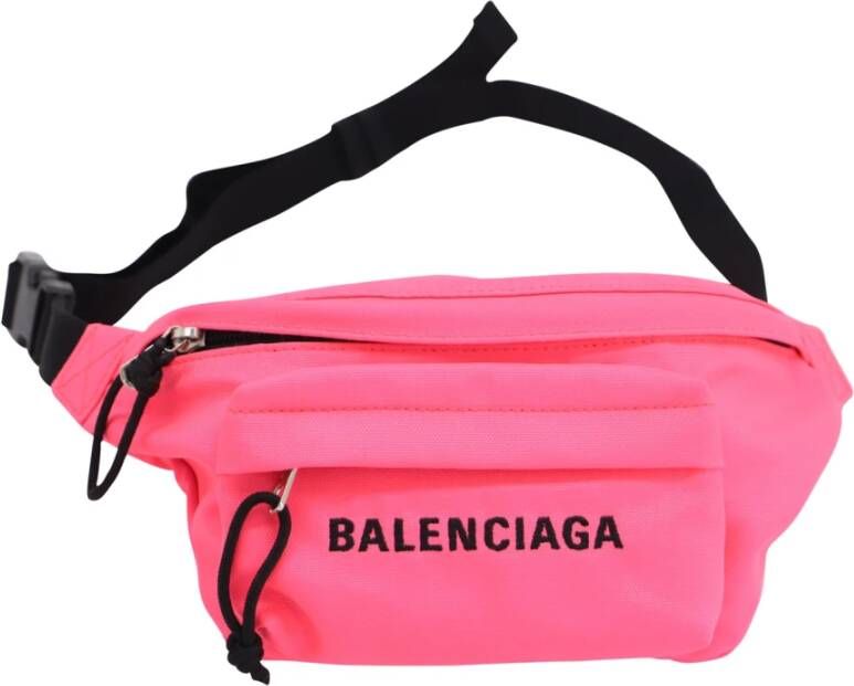 Balenciaga Wheel S Belt Bag in Acid Pink Nylon Roze Dames
