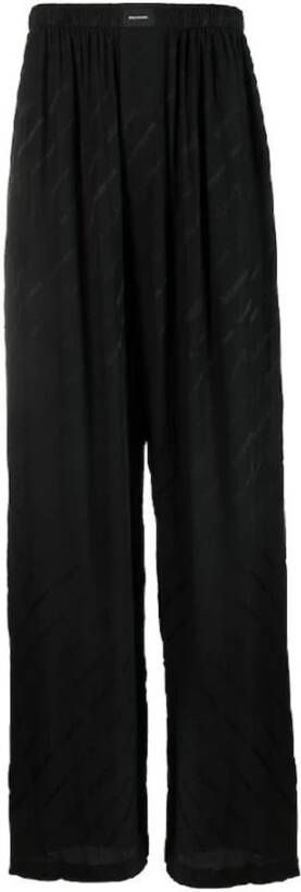 Balenciaga Wide Trousers Zwart Heren