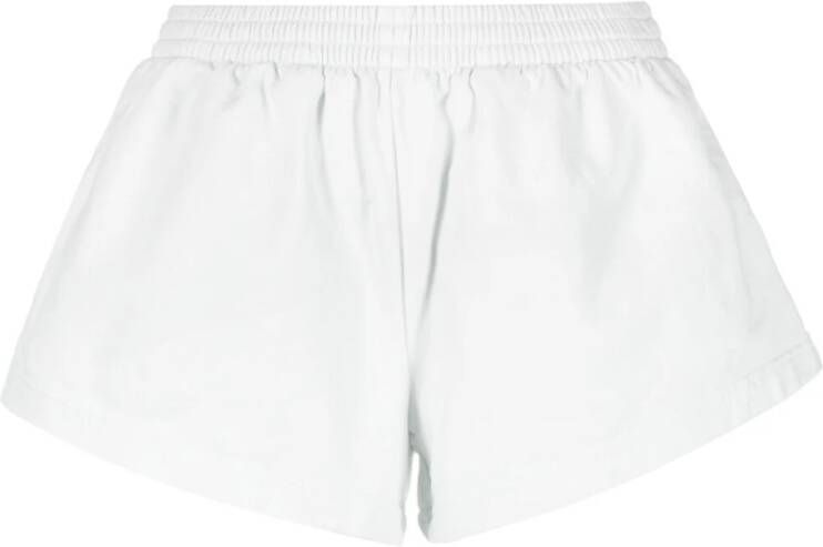 Balenciaga Wijde elastische taille shorts Beige Dames