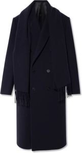 Balenciaga Wool coat Blauw Dames