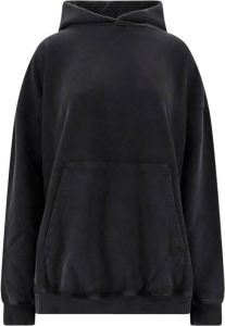 Balenciaga Zwart Katoenen Oversized Sweatshirt Aw23 Zwart Dames