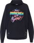 Balenciaga Zwarte hoodie met multicolor logo print Zwart Heren - Thumbnail 1