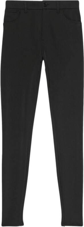 Balenciaga Zwarte ritsleggings hoge taille skinny broek Zwart Dames
