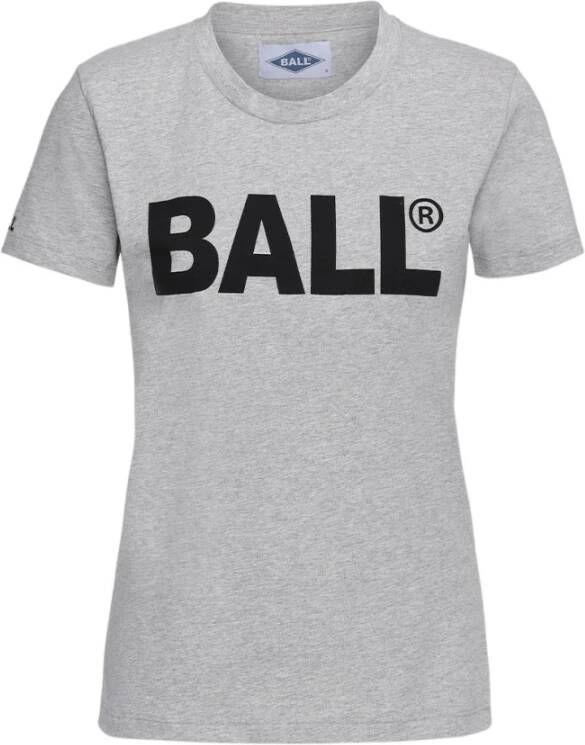 Ball Grijze Dames T-shirt met Logo Gray Dames