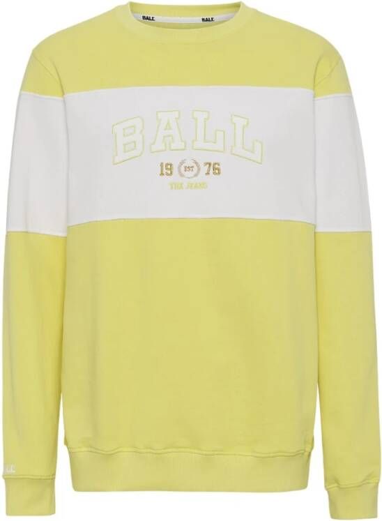 Ball Gezellig Geborduurde Sweatshirt Yellow Dames
