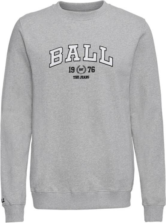 Ball Lichtgrijze Sweatshirt met Geborduurd Logo Gray Dames