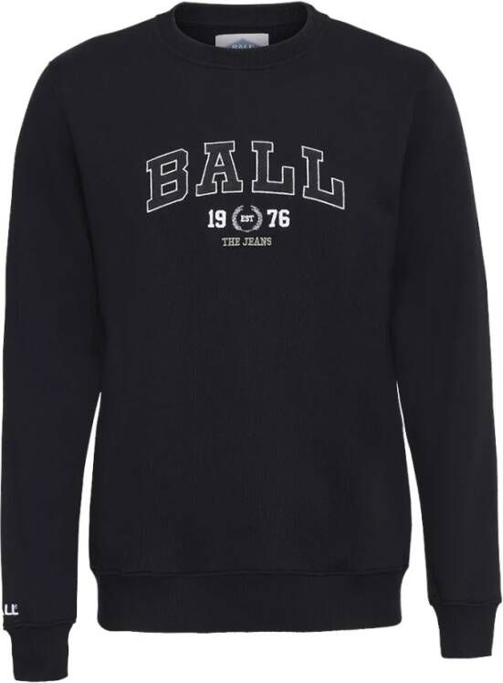 Ball Zwarte Sweatshirt met Geborduurd Logo Black