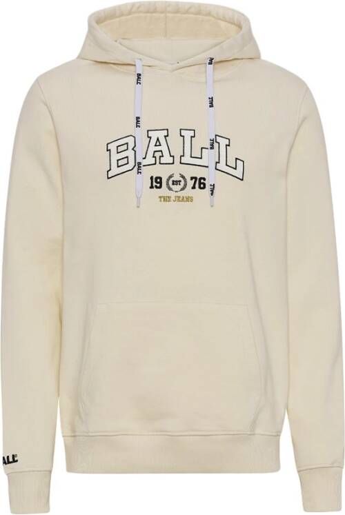 Ball Largent Hoodie Sweatshirt Off White Beige Dames