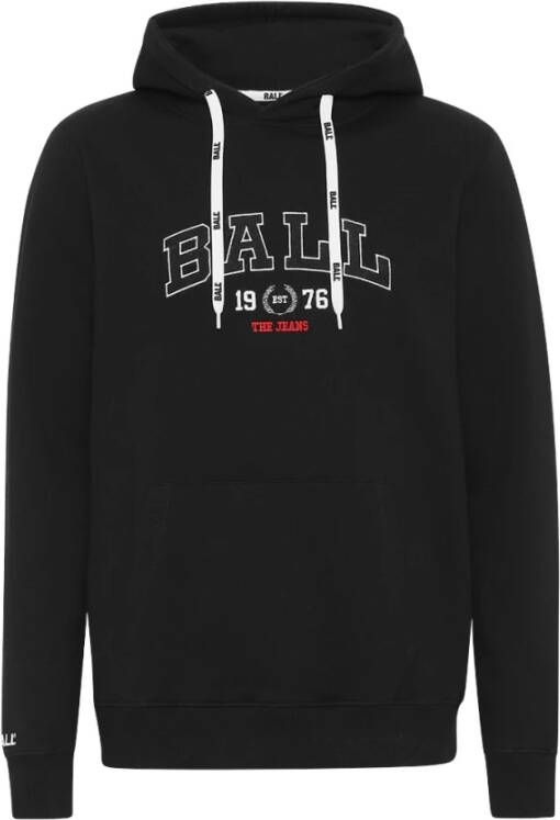 Ball Zwarte Hoodie Sweatshirt met Cool Logo Black