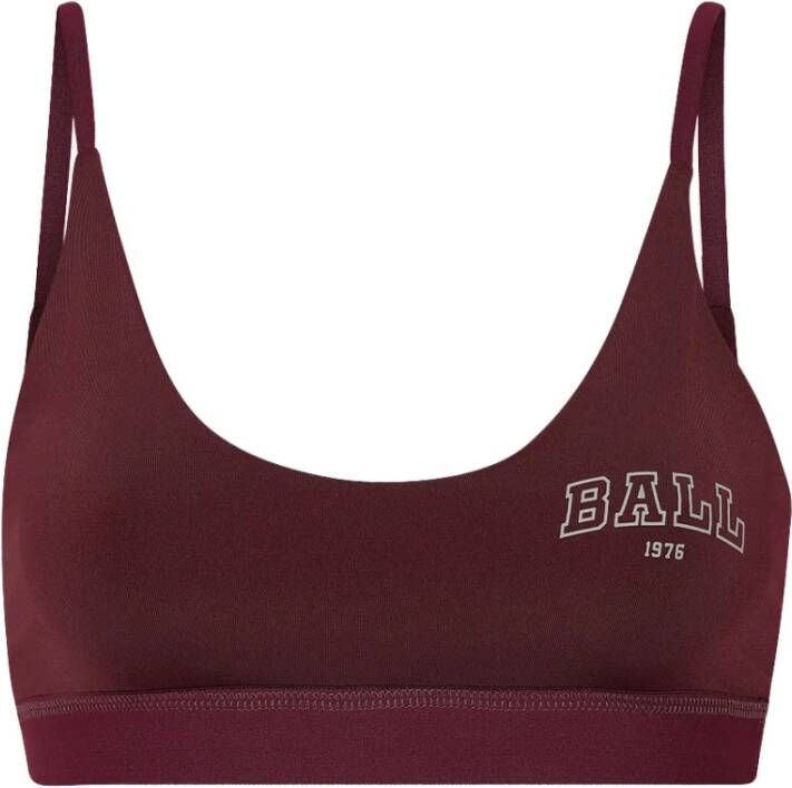 Ball Sportieve Bordeaux Top met Verstelbare Bandjes Brown Dames