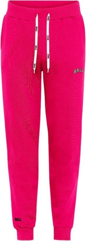 Ball Roze Sweatpants met Geborduurde Details Pink Dames
