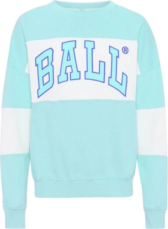Ball Blauwe Sweatshirt met Coole Voorkant Print Blue Dames