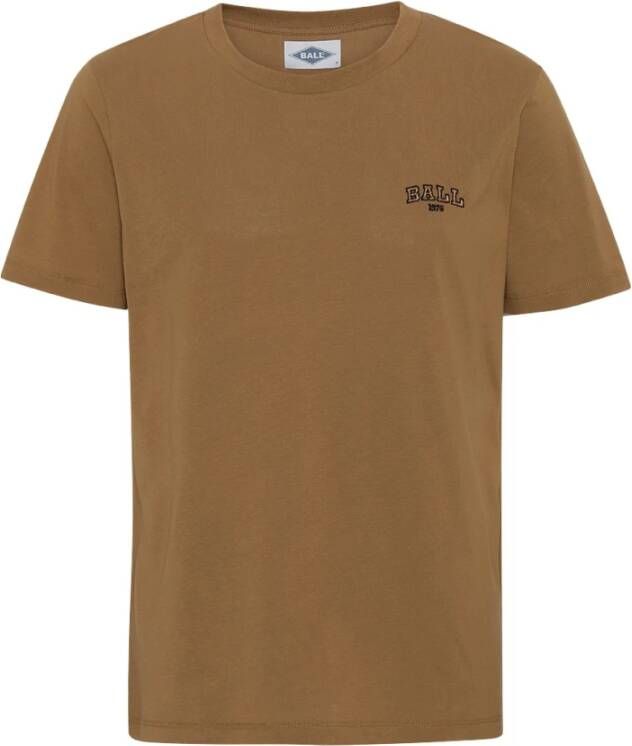 Ball Dames T-shirt Top Karamel Brown Dames