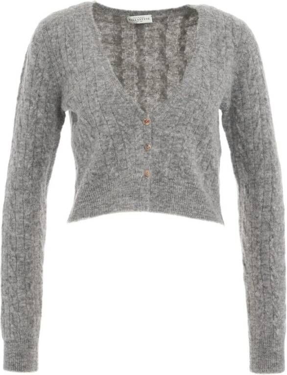 Ballantyne Grijze Gebreide Cardigan voor Dames Grijs Dames