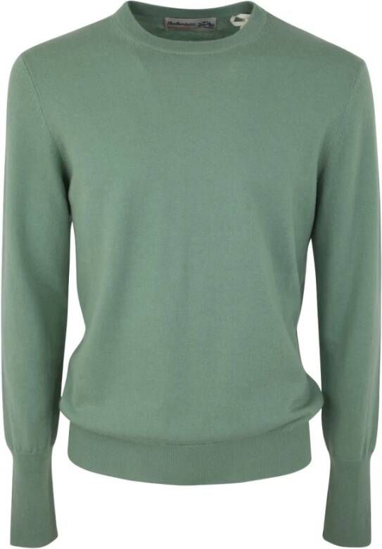 Ballantyne Groene Cashmere Ronde Hals Pullover Groen Heren