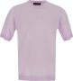 Ballantyne Knit Crew Neck T-Shirt Roze Heren - Thumbnail 1