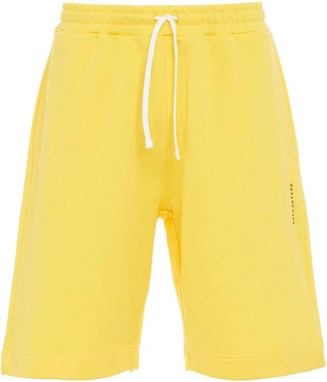 Ballantyne Katoenen sportshorts met elastische taille Yellow Heren