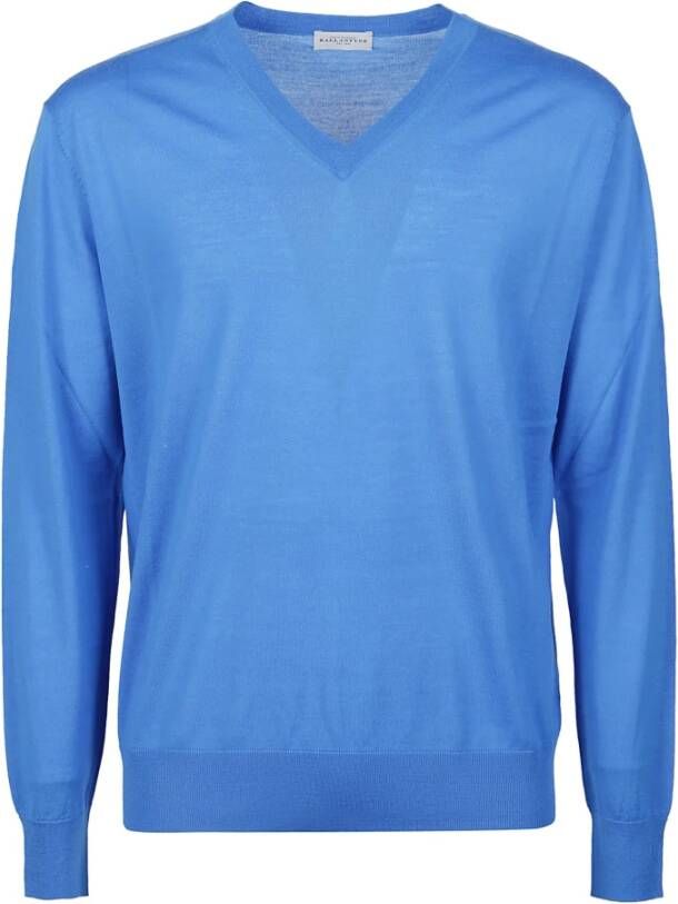 Ballantyne Plain Sweater Blauw Heren