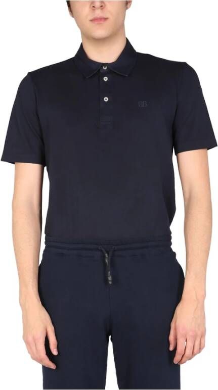 Ballantyne Polo shirt met logo -borduurwerk Blauw Heren