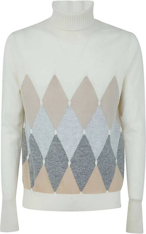 Ballantyne Turtle nek pullover White Heren
