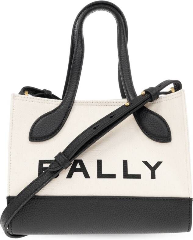 Bally Tas met kleurblok ontwerp en logo print Beige Dames