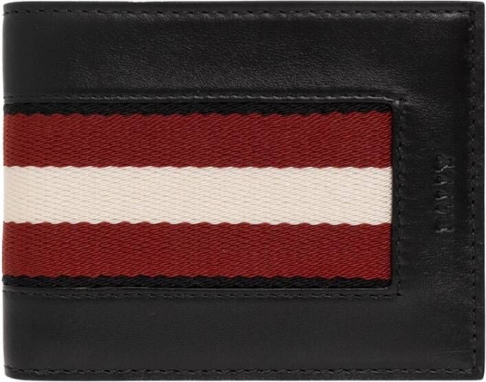 Bally Bifold portemonnee met logo Zwart Heren