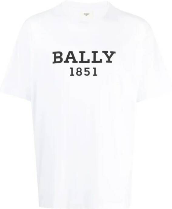 Bally Iconisch Logoshirt voor Heren Wit Heren