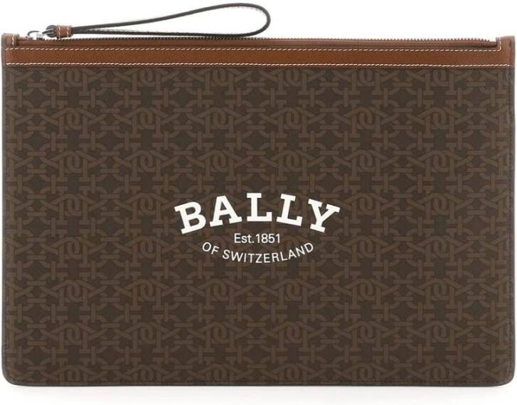 Bally Crossbody bags Bollis Logo Large Clutch Bag in bruin